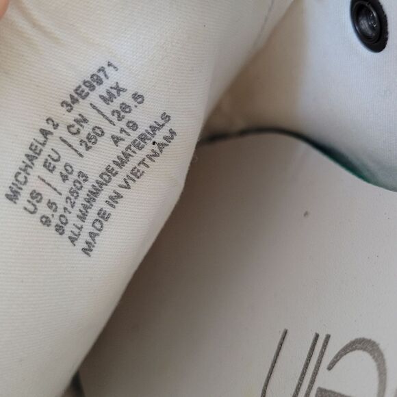 Calvin Klein Michaela Vegan Leather Sneakers White Lace Up Streetwear Casual 9.5 - Picture 9 of 10